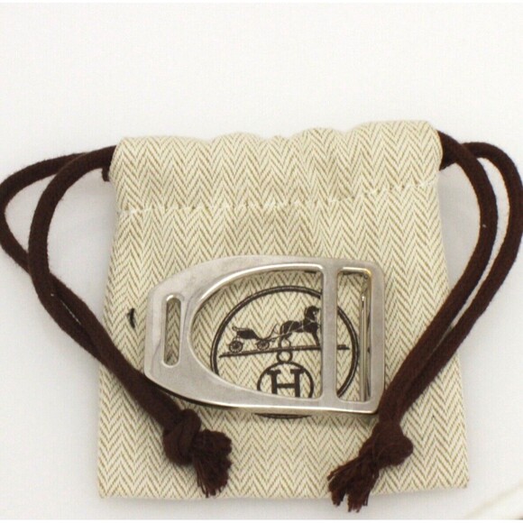 Hermes Etrier Buckle Belt 32mm Rudium Plated - Picture 1 of 7